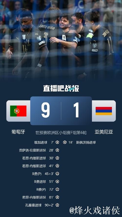 直通世界杯!世预赛-B费戴帽 葡萄牙9-1亚美尼亚 直通世界杯!世预赛-B费戴帽 葡萄牙9-1亚美尼亚